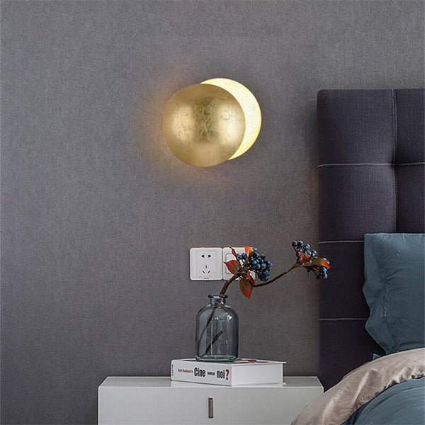 Wandlamp met Maanlicht LED Moderne Scandinavische Stijl Rond Warm Wit Zwart Wit Goud 20 25 cm Sfeerlicht | Sansoti
