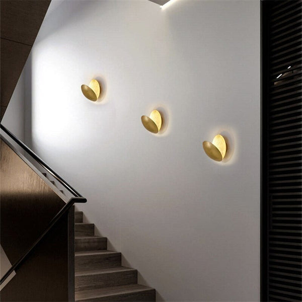 Wandlamp met Maanlicht LED Moderne Scandinavische Stijl Rond Warm Wit Zwart Wit Goud 20 25 cm Sfeerlicht | Sansoti