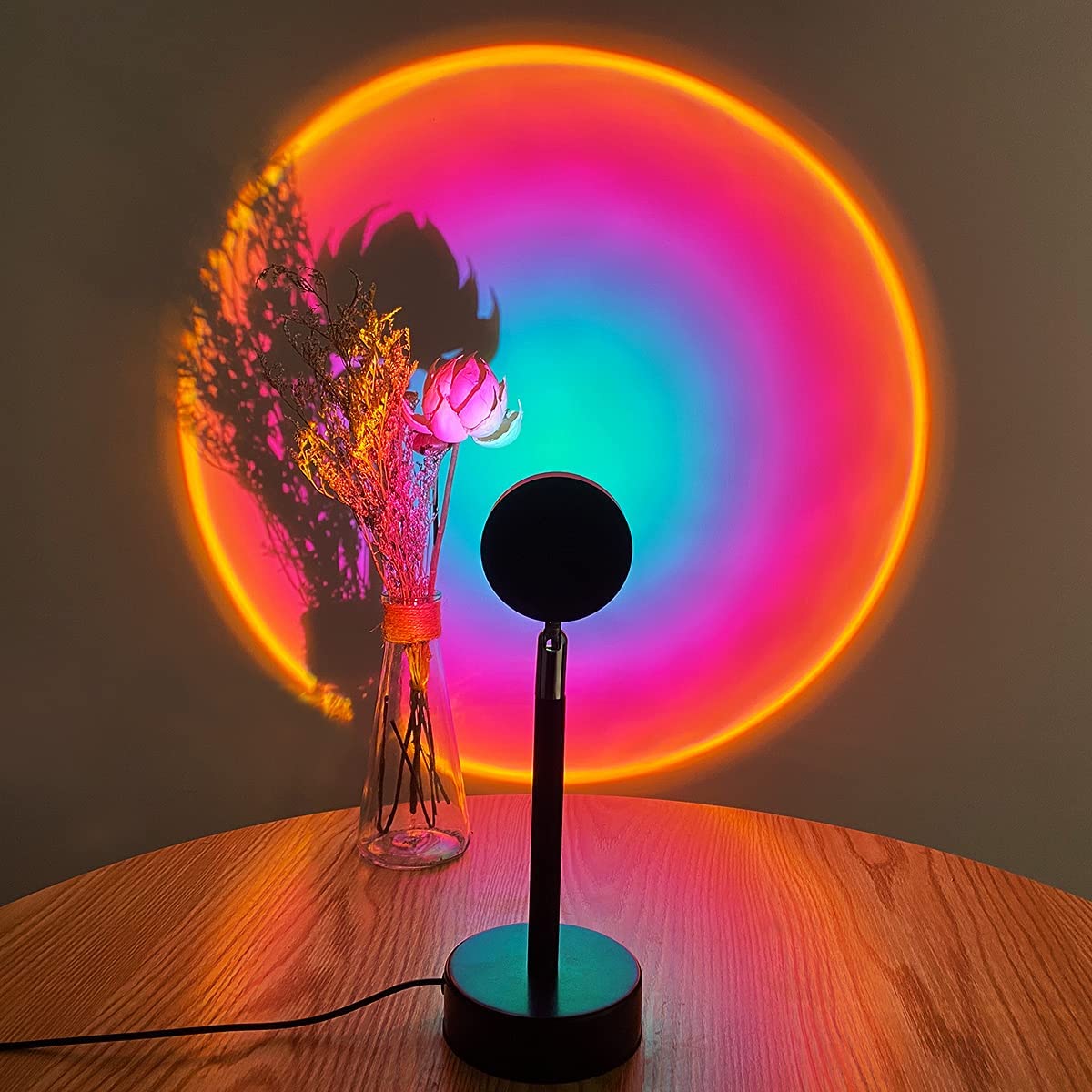 Zonsondergang Projectorlamp met 16 Kleuren en Verstelbare Hoek voor Sfeerverlichting | Sansoti
