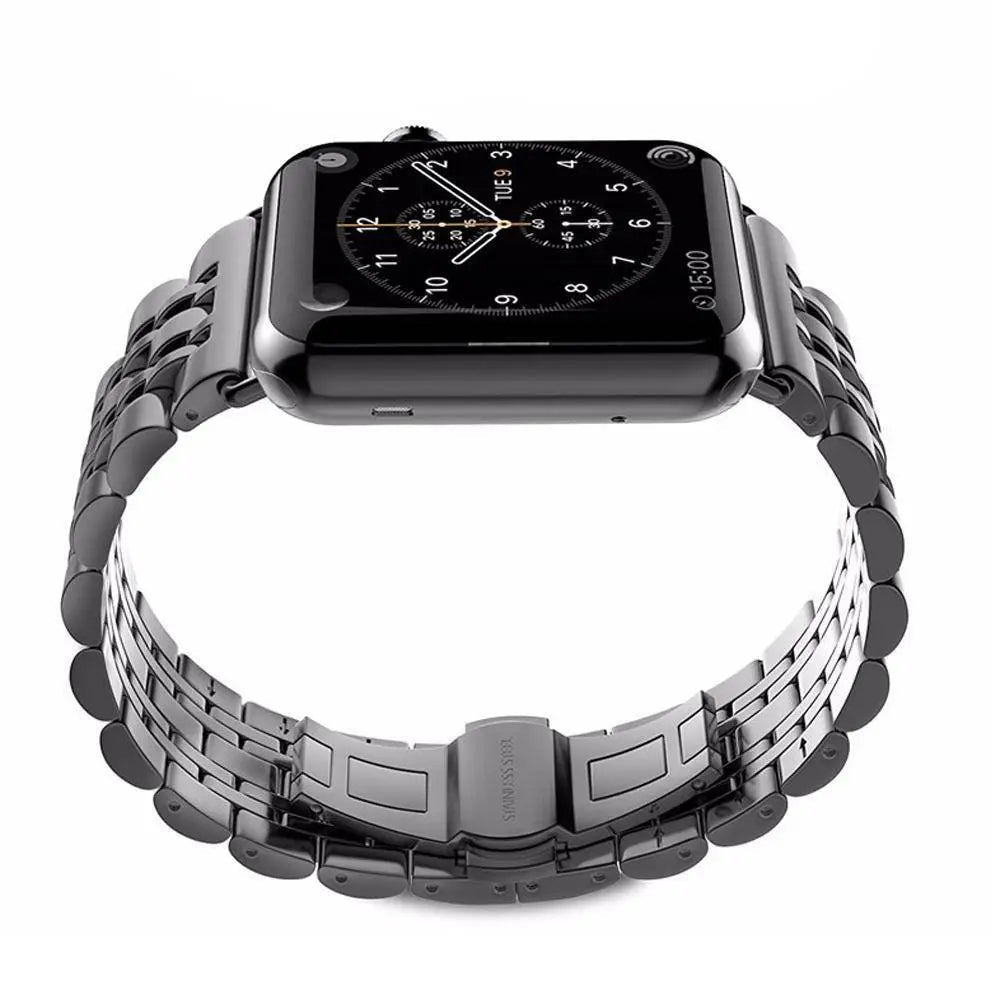 Schakelarmband Smartwatch 38-49mm Siliconen Polsband Sporthorloge Zwart Zilver Goud Verstelbaar Universeel | Sansoti