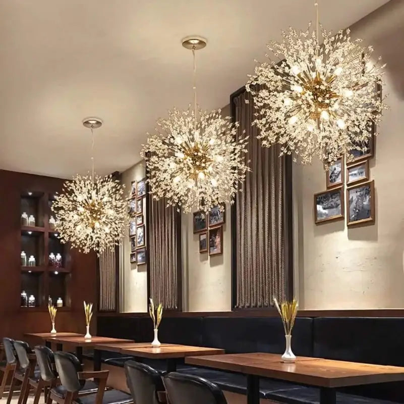 Hanglamp Paardenbloem Design Aluminium Acryl LED G9 35W Goud Zilver Woonkamer Slaapkamer | Sansoti