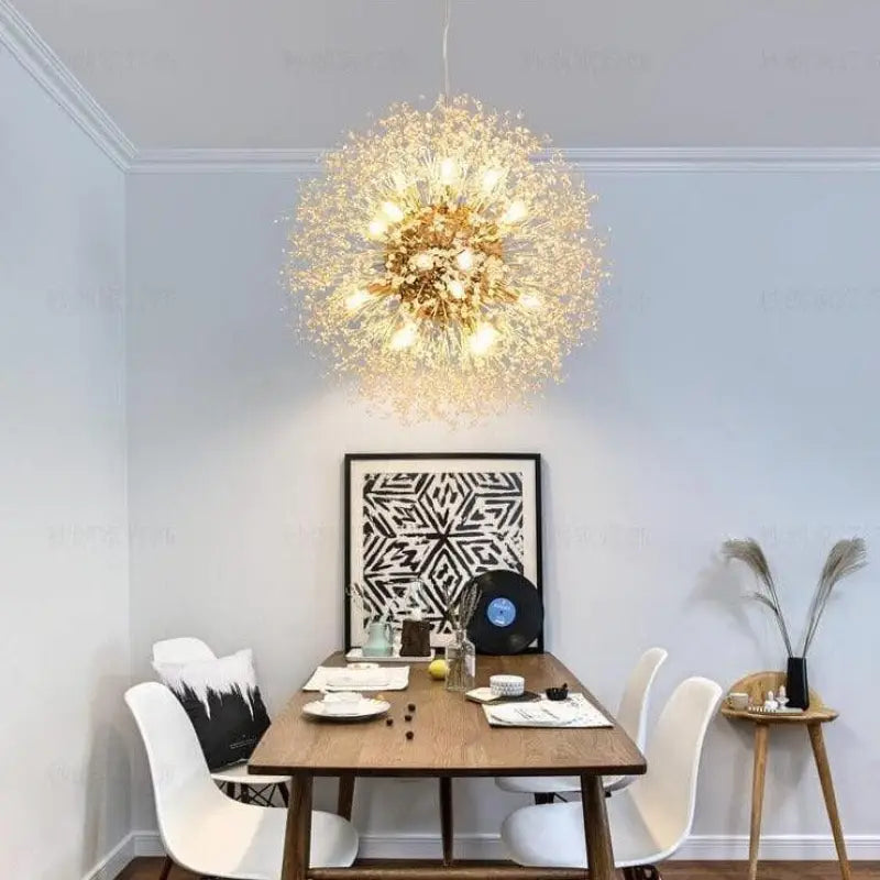 Hanglamp Paardenbloem Design Aluminium Acryl LED G9 35W Goud Zilver Woonkamer Slaapkamer | Sansoti