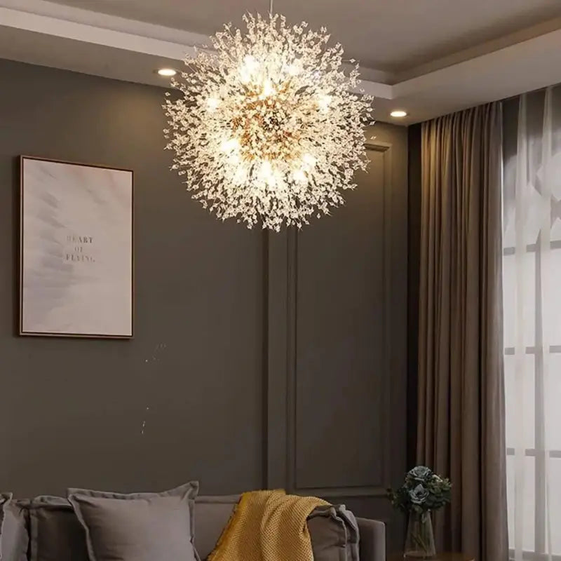 Hanglamp Paardenbloem Design Aluminium Acryl LED G9 35W Goud Zilver Woonkamer Slaapkamer | Sansoti