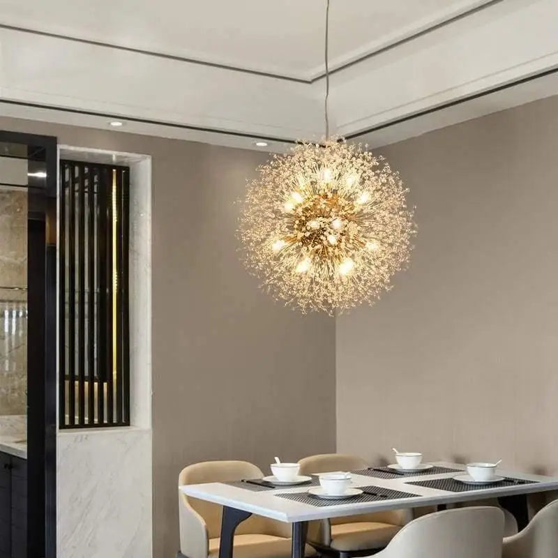 Hanglamp Paardenbloem Design Aluminium Acryl LED G9 35W Goud Zilver Woonkamer Slaapkamer | Sansoti