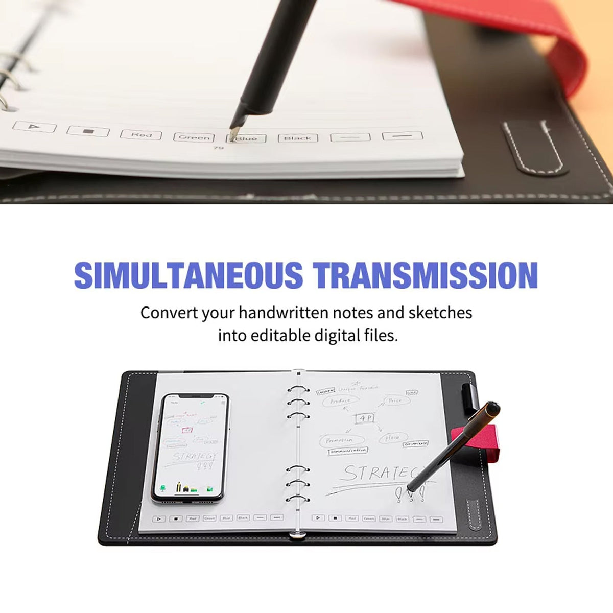 Digital Note-Taking Pen with OCR Technology, Bluetooth Handwriting Recognition, Smart Writing Pen for Notes | Sansoti