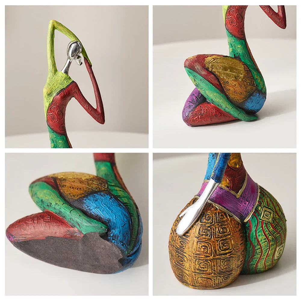 Sculpture abstraite femme Résine faite main Colorée Art moderne Salon Cadeau | Restfield