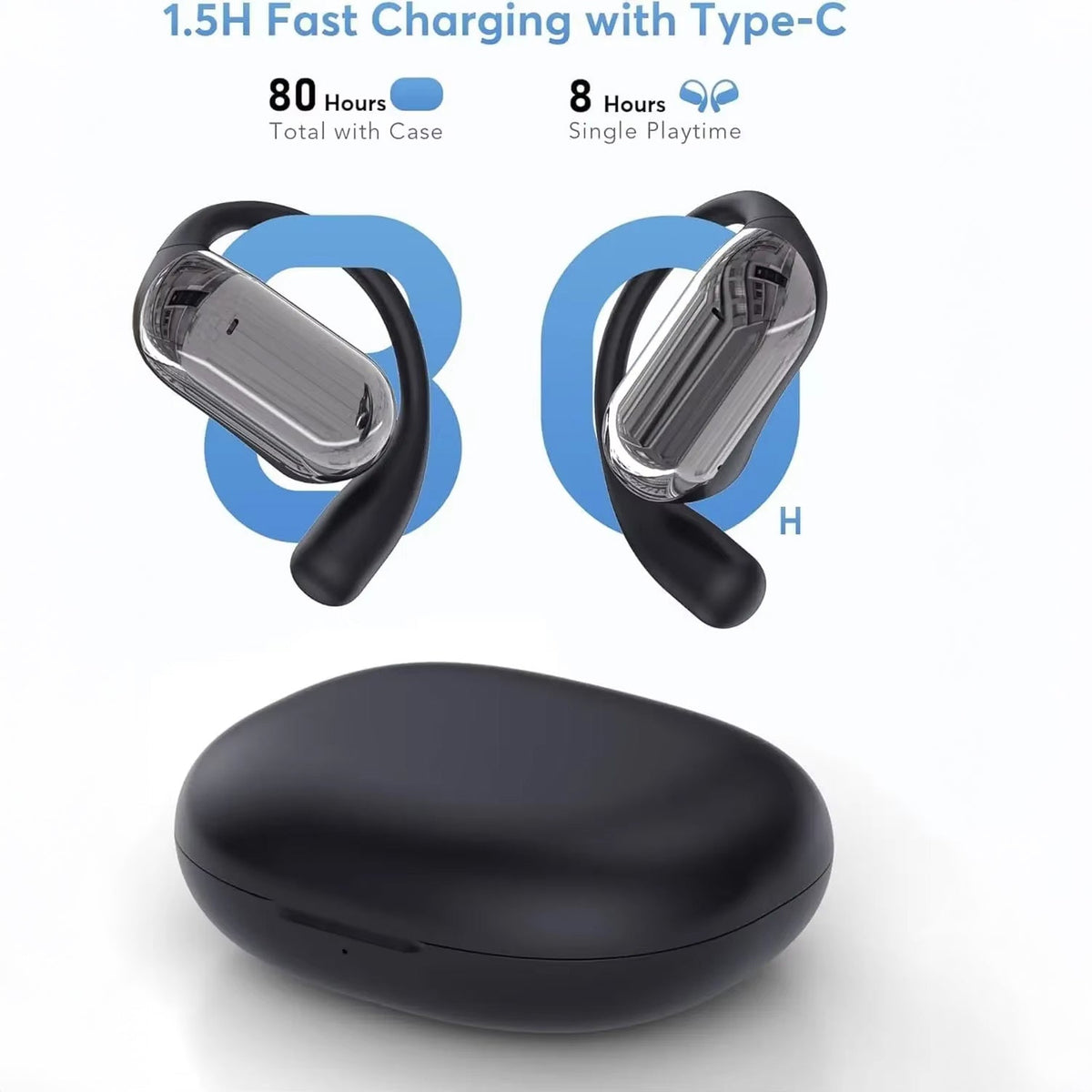 Wireless Translation Earbuds with AI Technology, 144 Languages, Real-Time Communication, Open-Ear Design for Travel | Sansoti