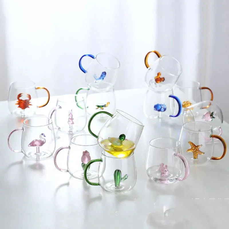 Glastasse mit 3D-Tierfigur | Restfield