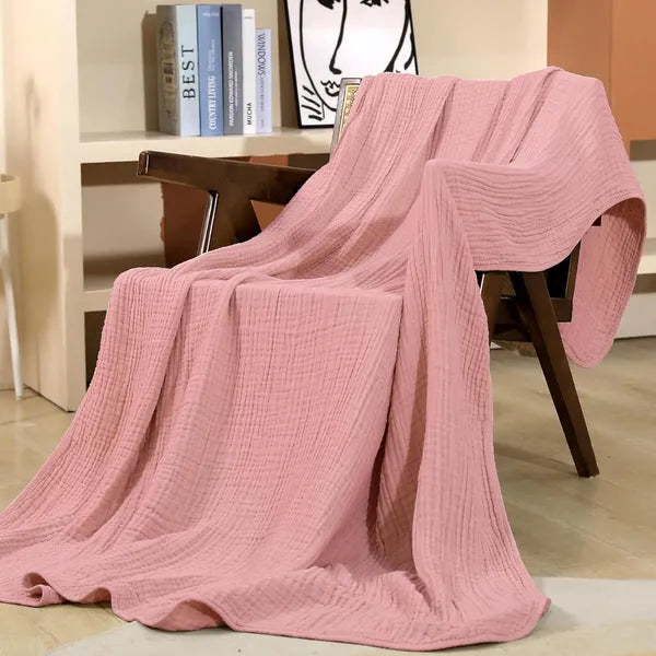 Couverture en peluche à texture respirante 130-230 cm, couverture toutes saisons pour salon, chambre, lit, canapé et détente | Sansoti