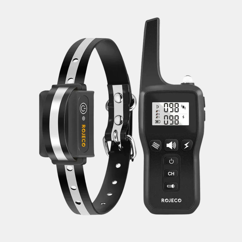 Collier d'Entraînement pour Chien Télécommande 1000m IP67 Étanche Vibration Choc Rechargeable