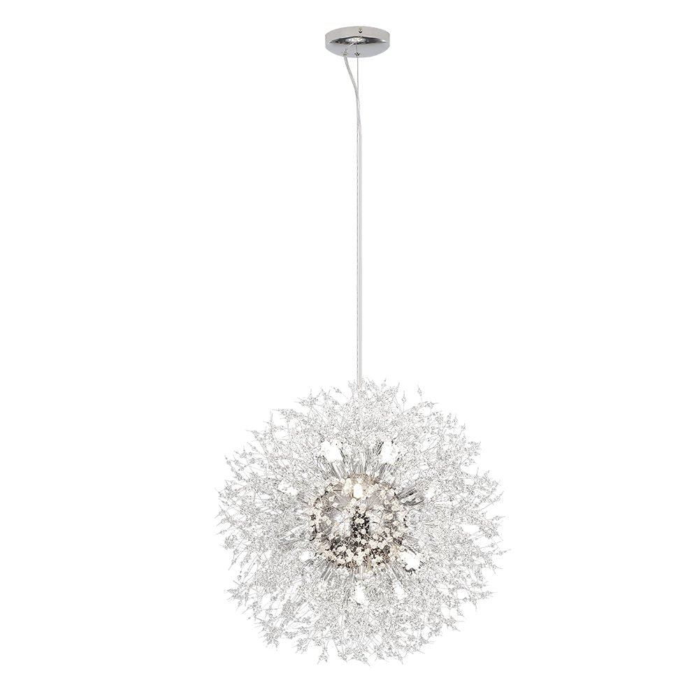 Lustre Feu d'Artifice Sputnik 16 Lumières Cristal Laiton 80cm Salon Entrée Dimmable