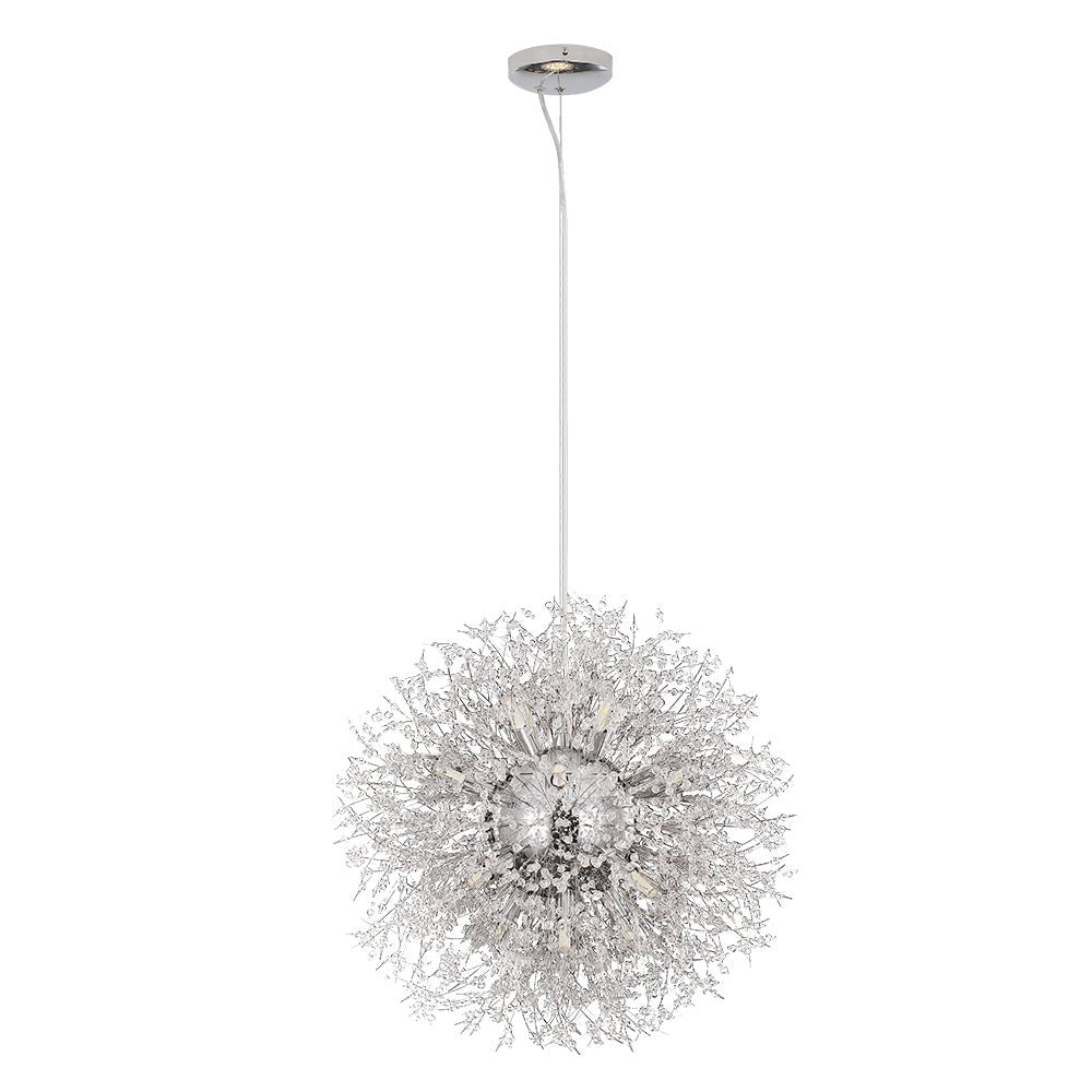 Lustre Feu d'Artifice Sputnik 16 Lumières Cristal Laiton 80cm Salon Entrée Dimmable