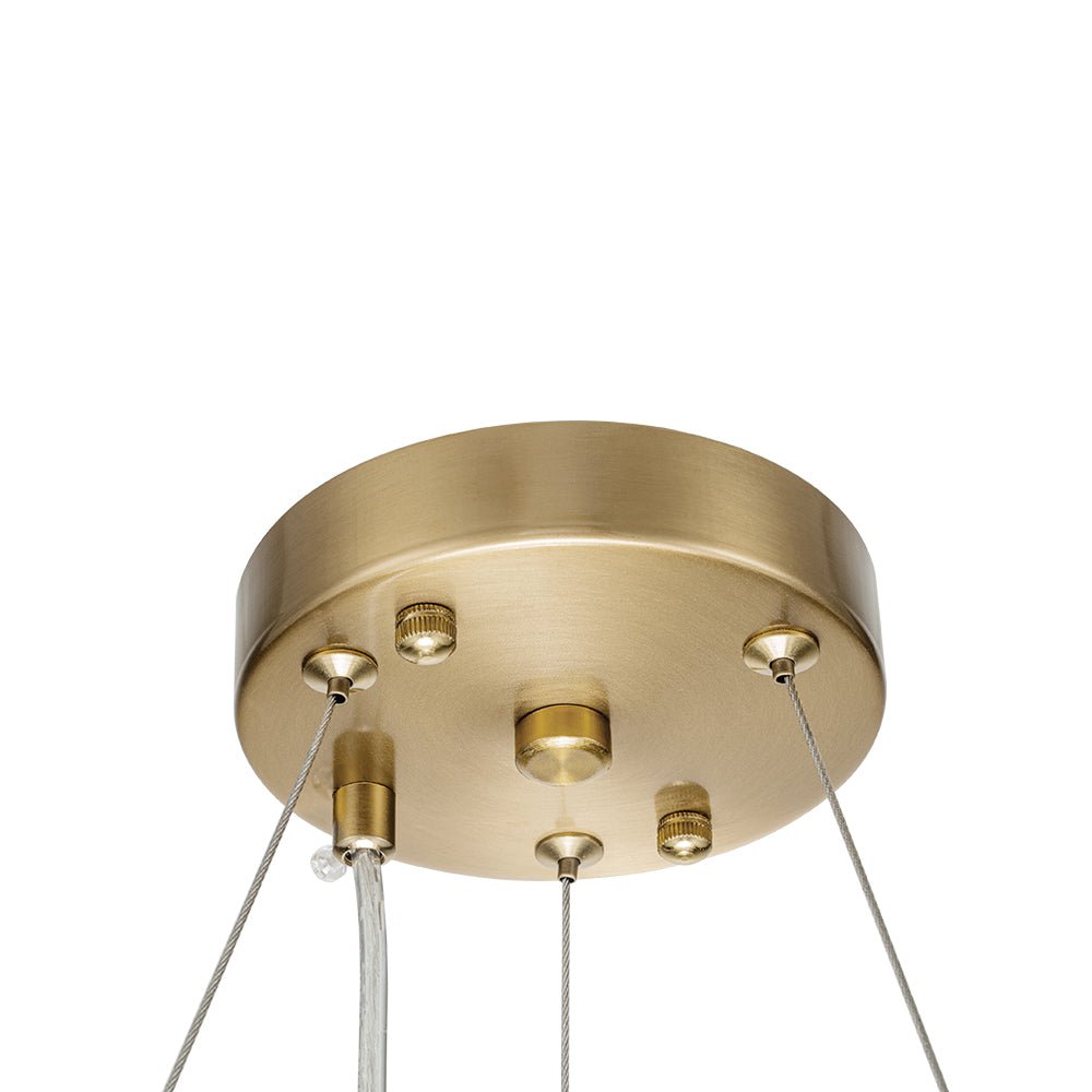 Kristallen Kroonluchter Rond 6-Lichts Metaal Chroom Zwart Messing 50cm Plafondlamp | Sansoti