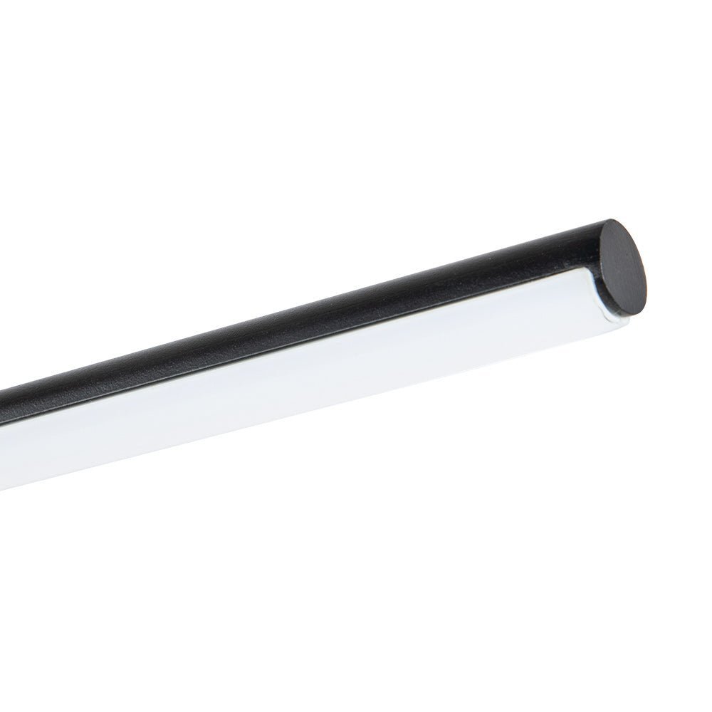 Plafonnier LED bande 12W blanc froid noir laiton nickel 60-80cm Cuisine Moderne