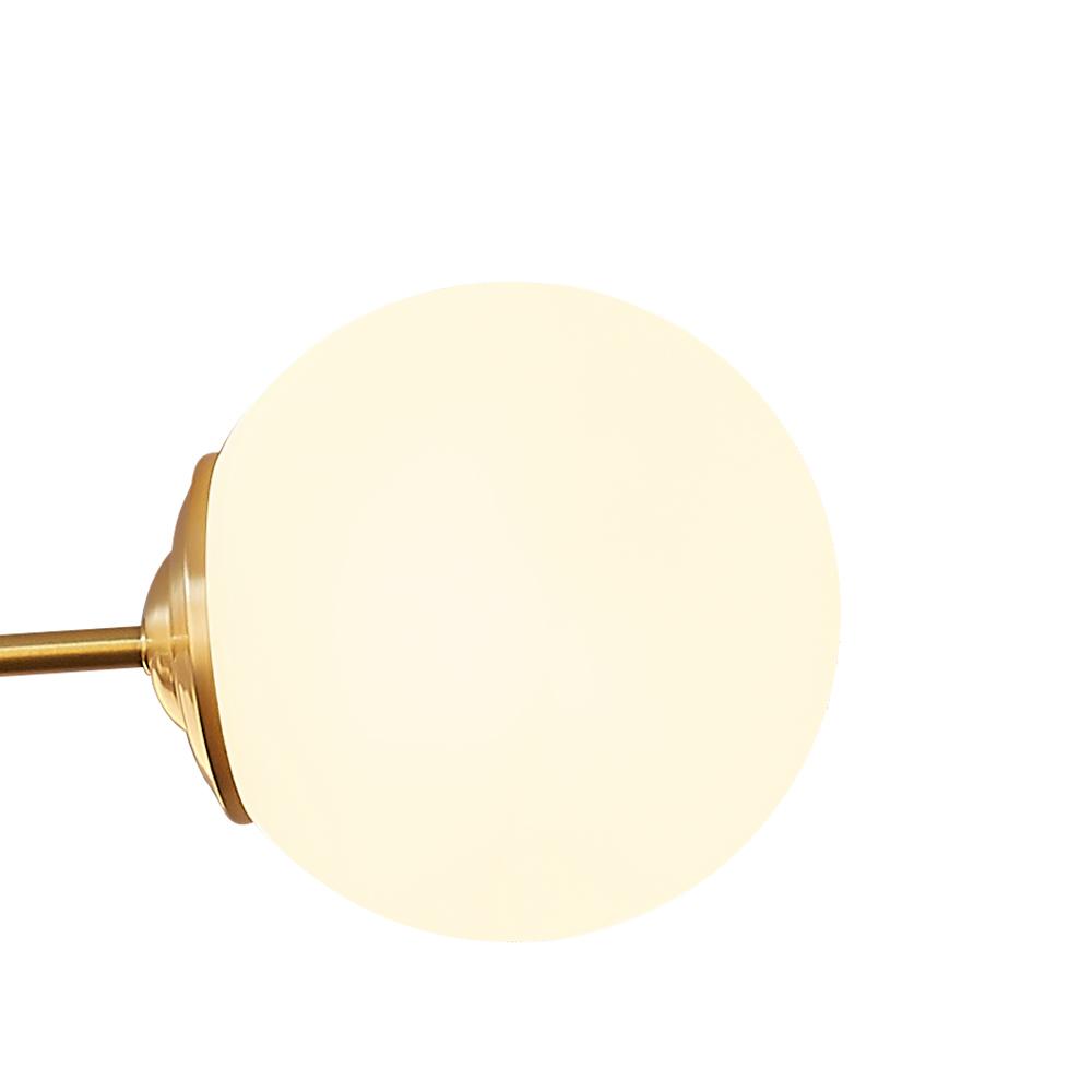 Moderne Sputnik-Kronleuchter mit Opalglaskugeln in Gold oder Schwarz – dimmbare Design-Hängelampe 6, 8 oder 12 Flammen | Restfield