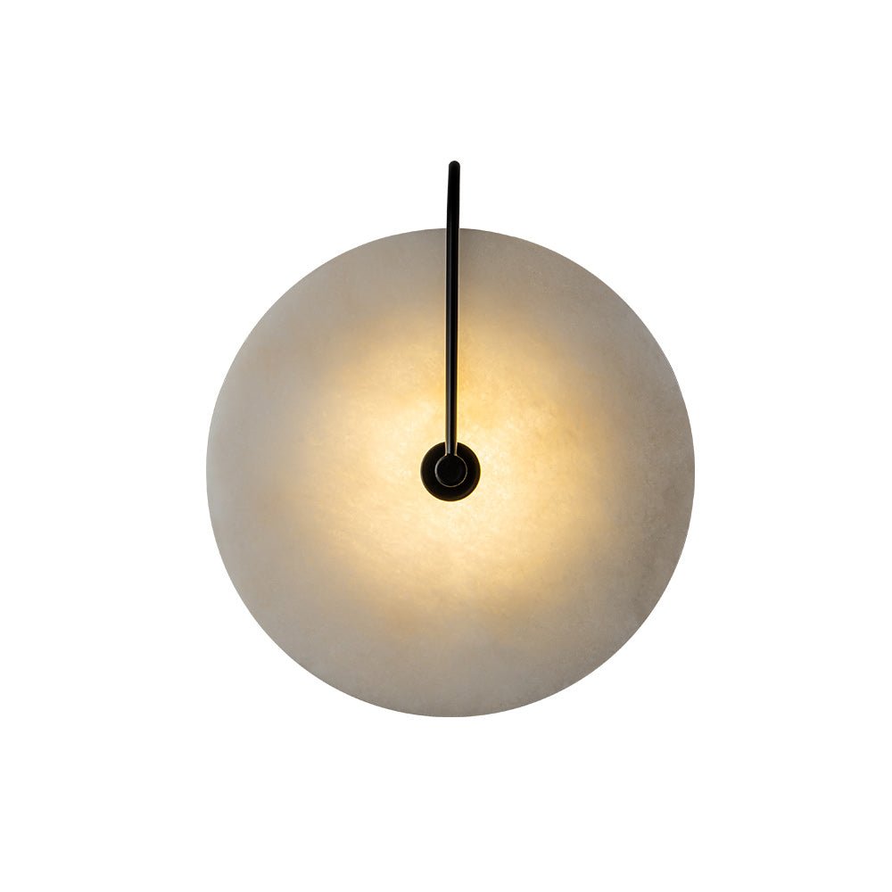 Applique murale marbre ronde LED 5W noir blanc 25cm Chambre Hall Salon Mid-Century