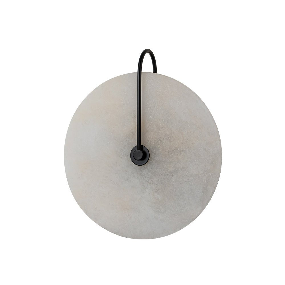 Applique murale marbre ronde LED 5W noir blanc 25cm Chambre Hall Salon Mid-Century