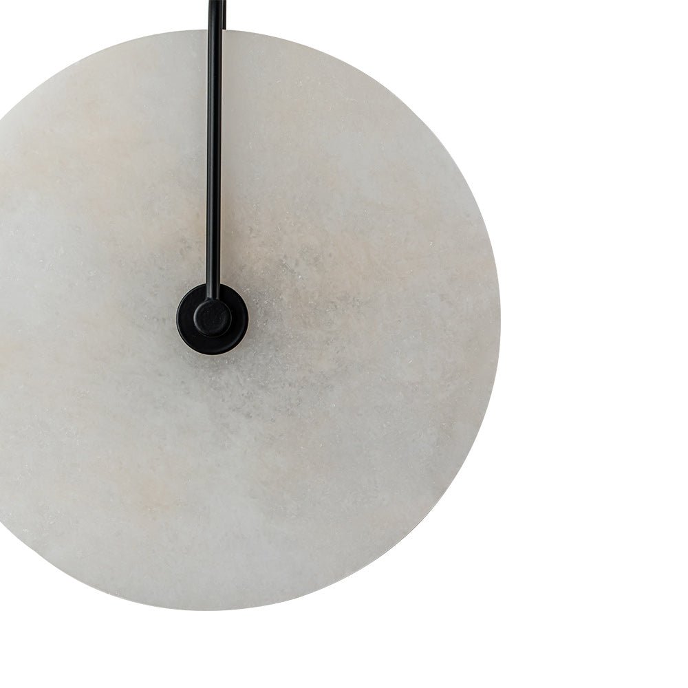 Applique murale marbre ronde LED 5W noir blanc 25cm Chambre Hall Salon Mid-Century