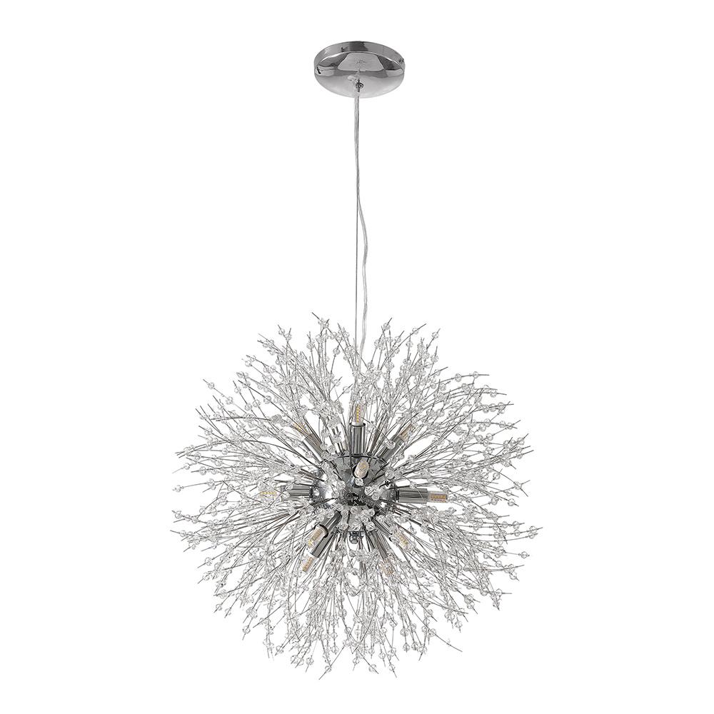 Sputnik Kronleuchter Löwenzahn Metall Gold Chrom 12/16 Lichter 60cm Deckenleuchte Modern