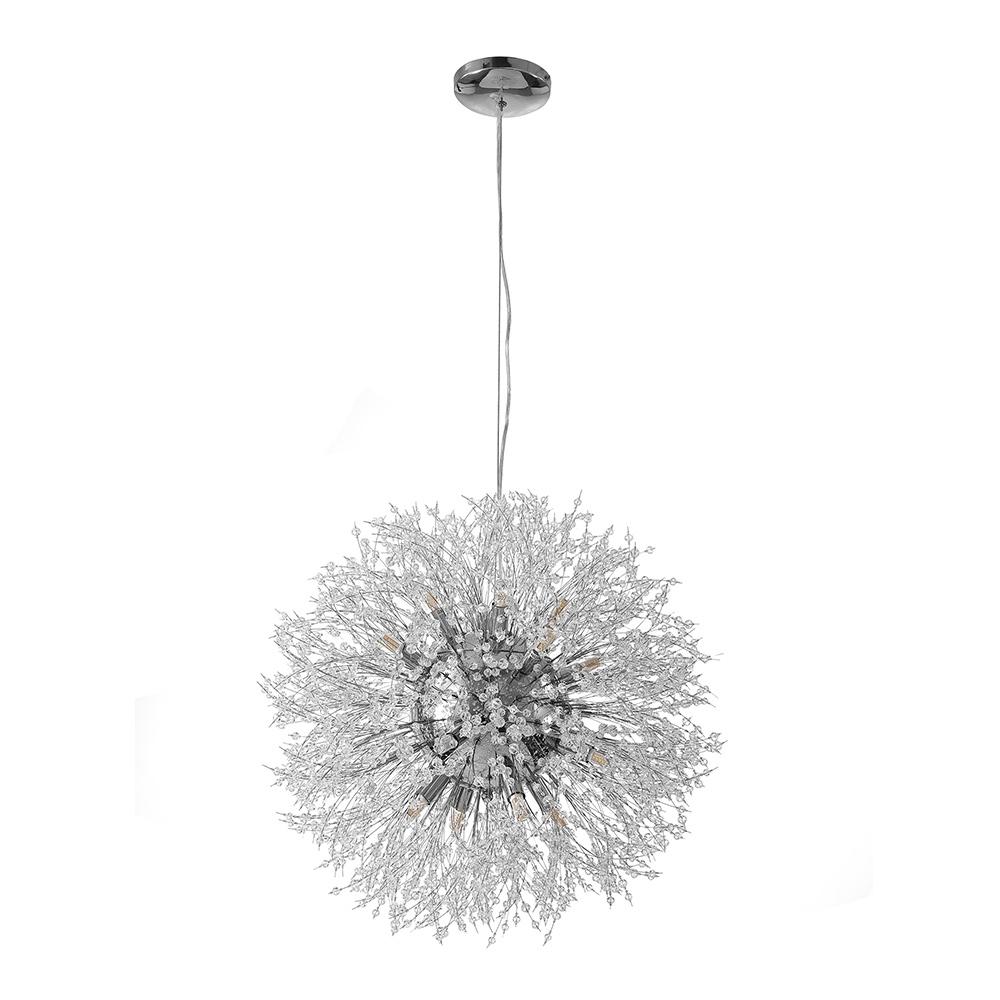 Sputnik Kronleuchter Löwenzahn Metall Gold Chrom 12/16 Lichter 60cm Deckenleuchte Modern