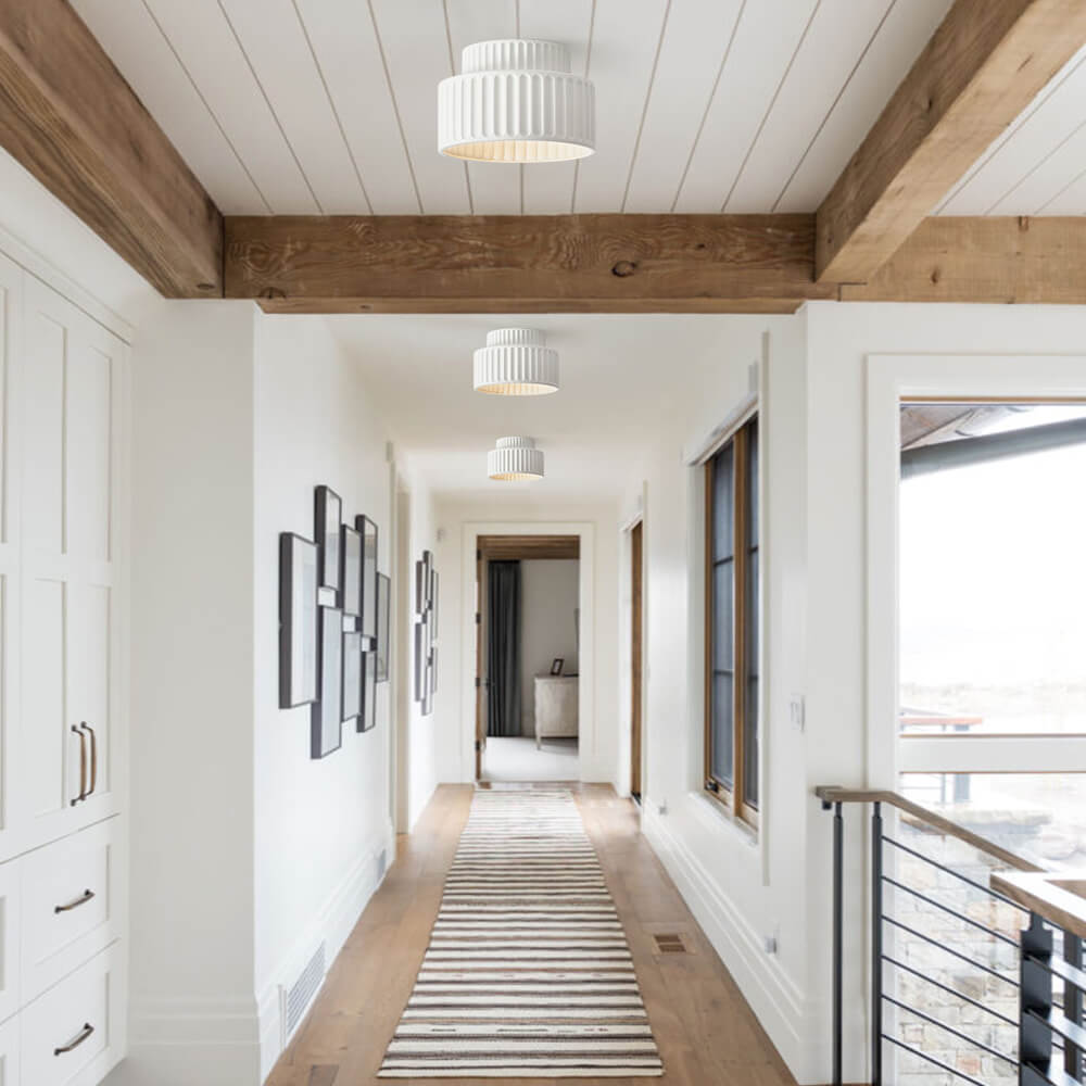 Deckenleuchte Wabi-Sabi Harz Nordic Flush Mount Beige Grün Weiß Dimmbar Wohnzimmer