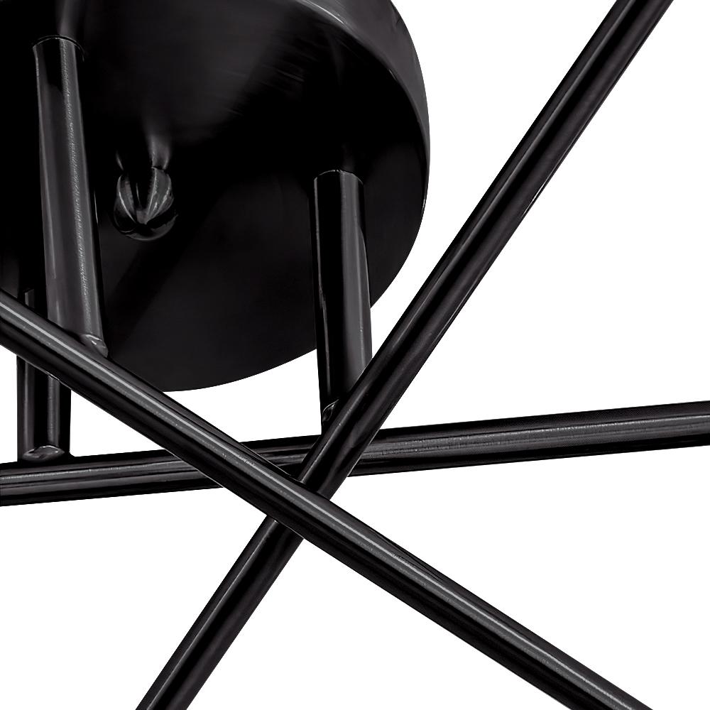 Messing Sputnik-Deckenleuchte mit 6 Flammen – Semi-Flush-Design für niedrige Decken 60 cm | Restfield