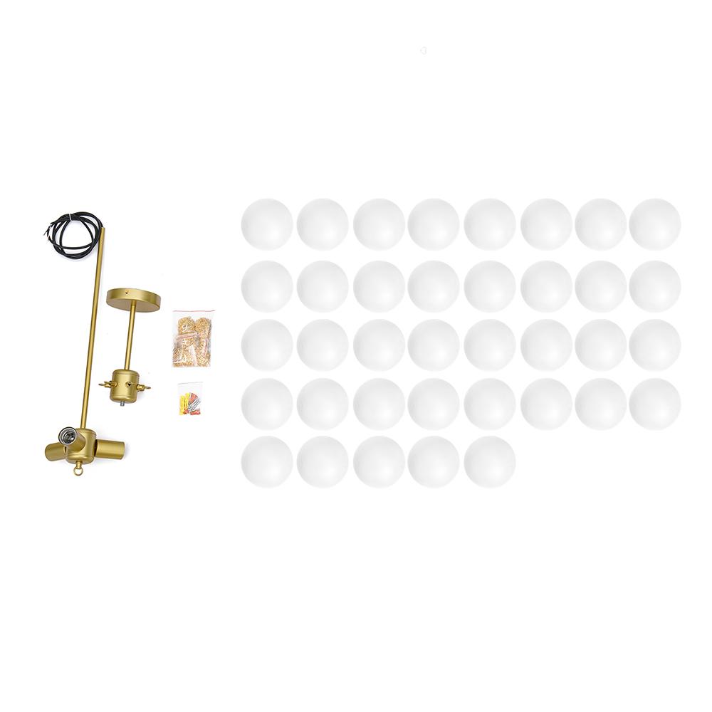 Moderne cluster hanglamp met glazen bubbels in zwart of messing – 3 lichts design kroonluchter 40 of 80 cm | Sansoti