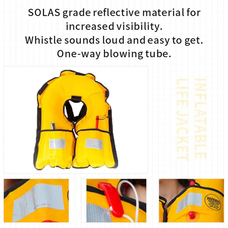Inflatable Life Jacket with Automatic Activation 150N Buoyancy Water Safety for Adults | Sansoti