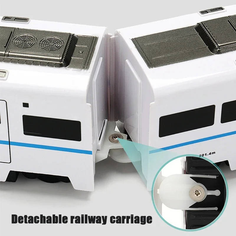Electric Train Set with Sound and Lights for Toddlers - Interactive Toy, 4 Wagons, Educational | Sansoti