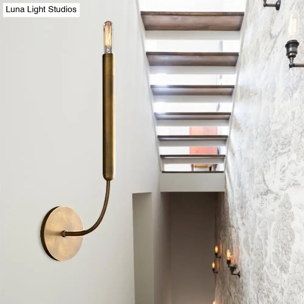 Klassieke Wandlamp Tubelamp – Messing of Zwart Armatuur met Vintage Karakter | Sansoti