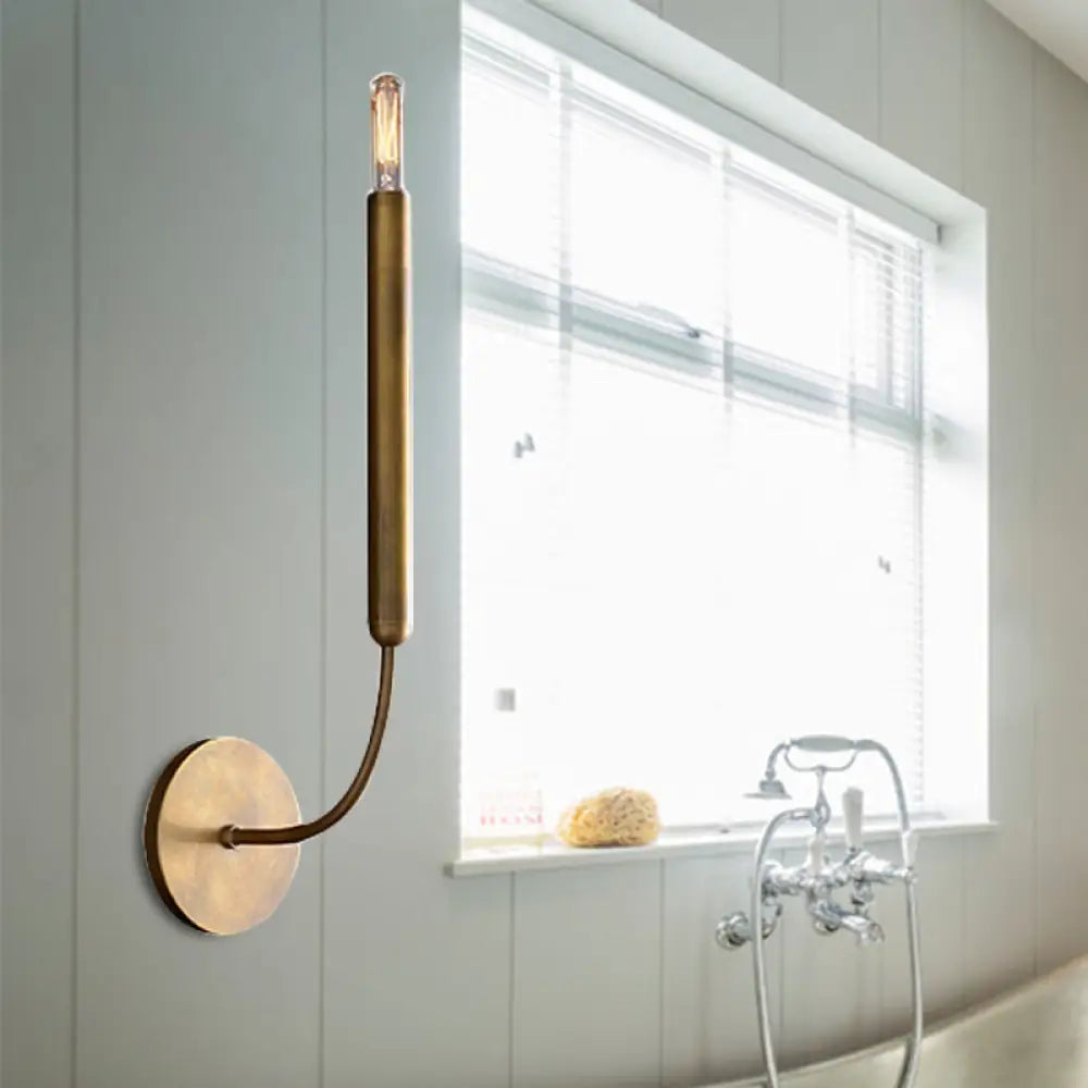 Klassieke Wandlamp Tubelamp – Messing of Zwart Armatuur met Vintage Karakter | Sansoti