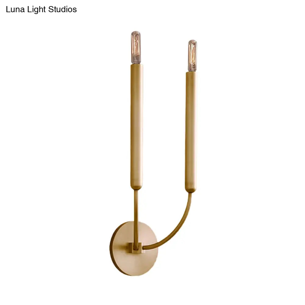 Klassieke Wandlamp Tubelamp – Messing of Zwart Armatuur met Vintage Karakter | Sansoti