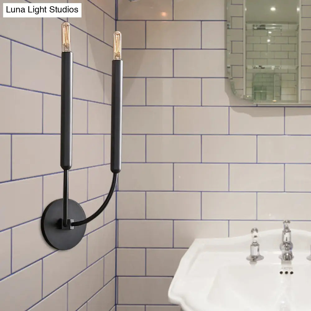Klassieke Wandlamp Tubelamp – Messing of Zwart Armatuur met Vintage Karakter | Sansoti