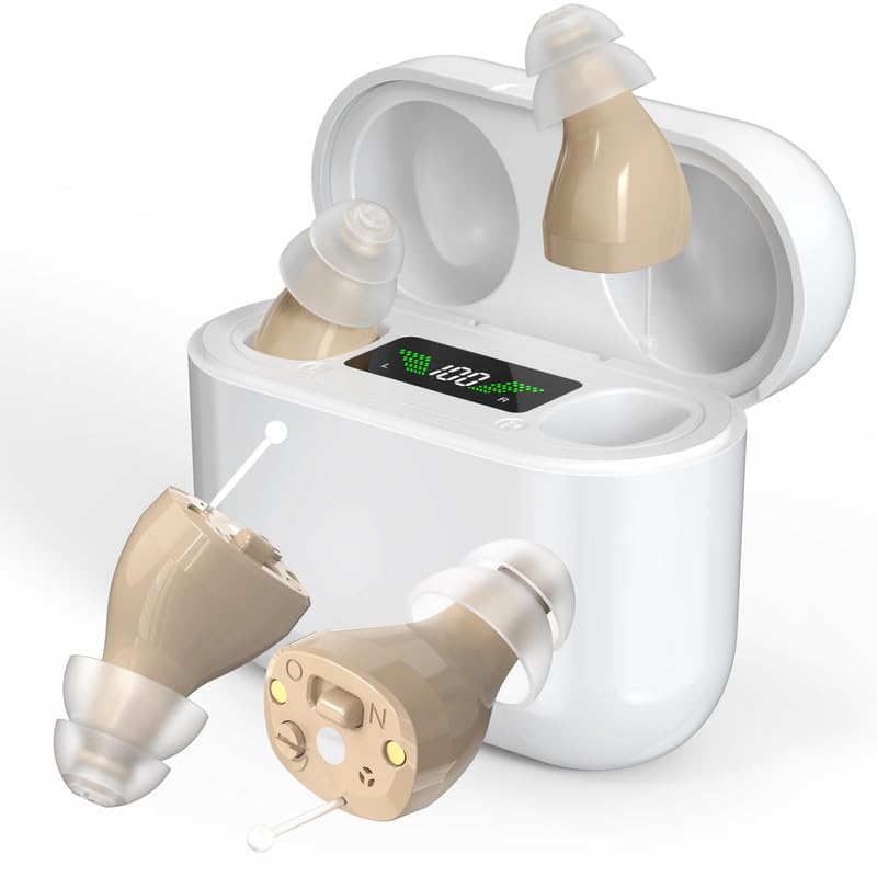 Rechargeable Hearing Aid with Intelligent Sound Amplification Wireless Compact Design for Daily Use | Sansoti