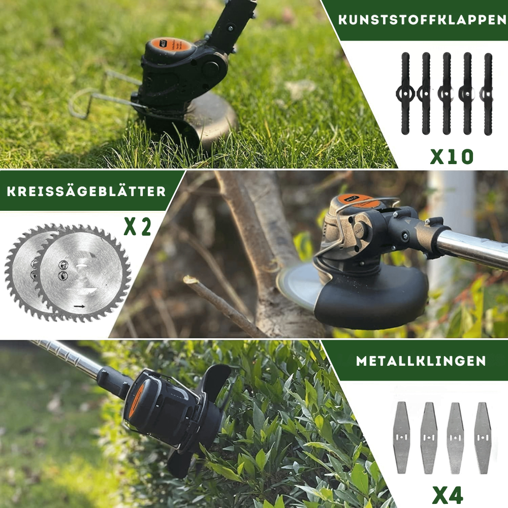 Wireless Grass Trimmer 21V 850W — 3-in-1 Trimming Edging Mowing 15cm Cutting Width 2.1kg Lithium Battery for Garden | Sansoti