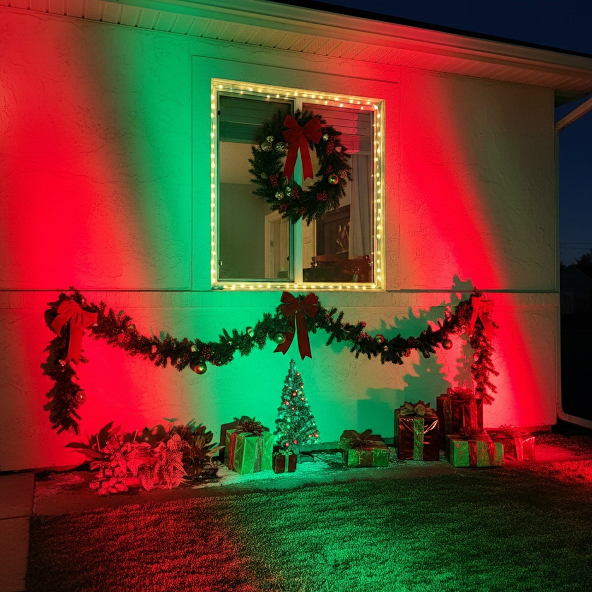 Projecteur extérieur RGB LED 50W Noir Jardin Façade Arbre Éclairage IP65 Projecteur changeant de couleur Spot paysager Télécommande Extérieur | Restfield