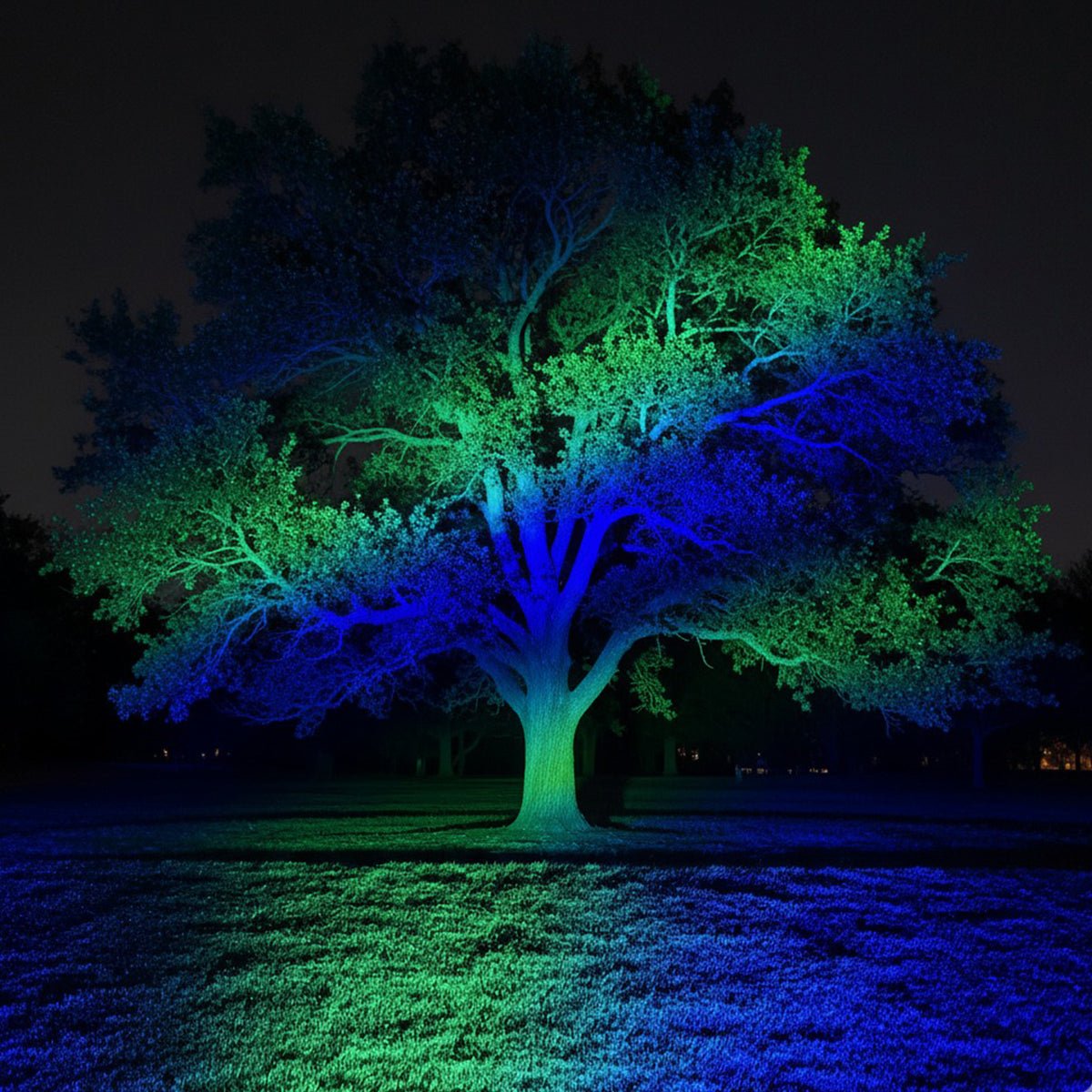 Projecteur extérieur RGB LED 50W Noir Jardin Façade Arbre Éclairage IP65 Projecteur changeant de couleur Spot paysager Télécommande Extérieur | Restfield