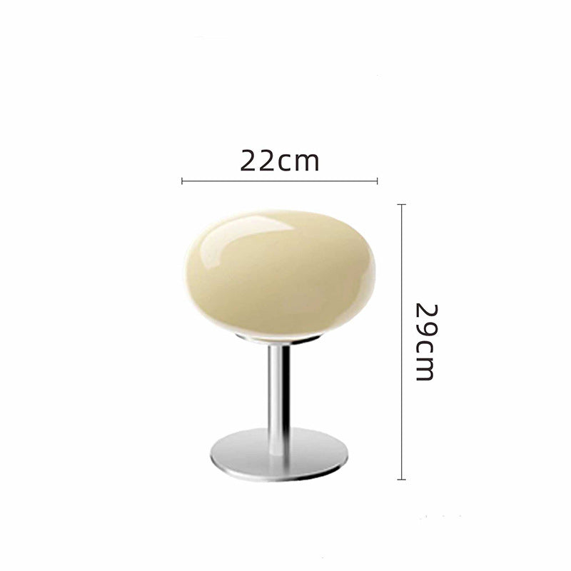 Tischleuchte Glas Ei Italienischer Designer Design LED Dimmbar Schlafzimmer Wohnzimmer Arbeitszimmer Stimmungslicht Drehknopf Eisen Glas