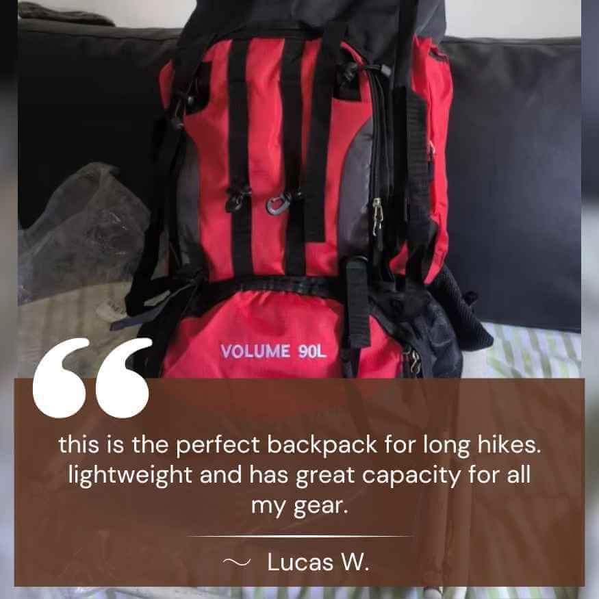 Wasserdichter 90-L-Rucksack zum Wandern, Trekking und Camping, ultraleicht, für Reisen, Outdoor-Aktivitäten, Survival und Bergsteigen | Sansoti