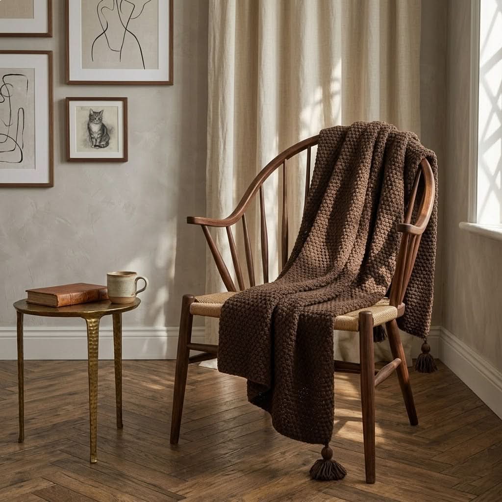 Gebreide Plaid met Kwastjes Scandinavische Stijl voor Bank Bed Fauteuil Woonkamer Decoratief Zacht Warm | Sansoti