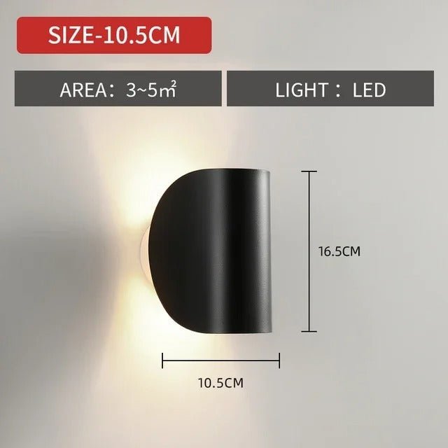 Aluminium-Wandleuchte Schwenkbar Oben Unten LED-G4-Fassung Schwarz Weiß Rot Marineblau Moderne Wandbeleuchtung | Sansoti