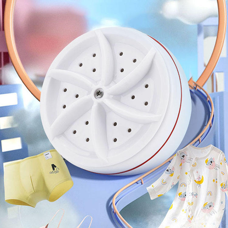 Portable Mini Washing Machine 10x10cm White ABS 4 Wash Modes for Camping Travel Home Underwear Small Laundry | Sansoti