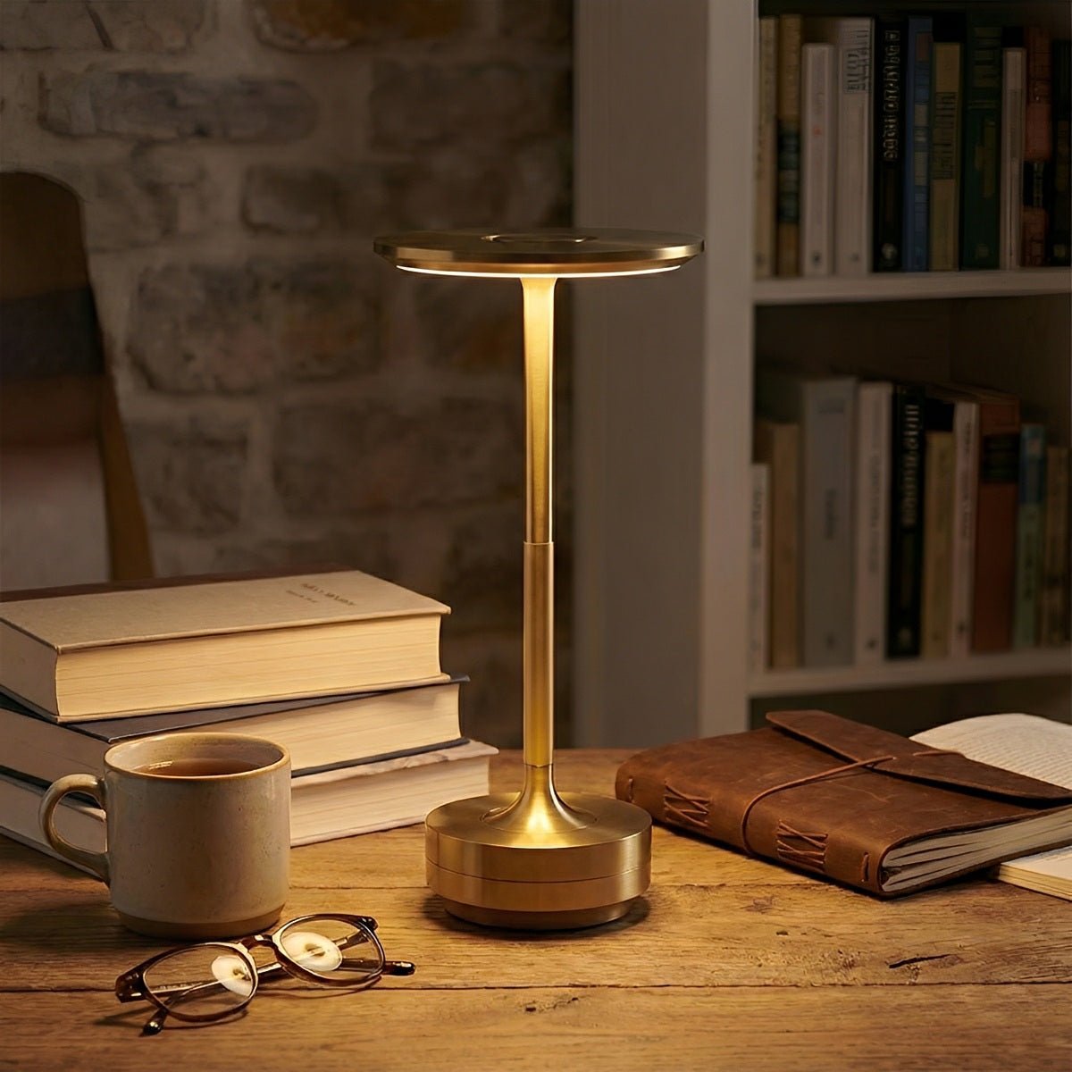 Dimmable Desk Lamp LED USB-C Rechargeable Aluminum 3 Light Modes Table Lamp Gold Silver Black Modern Workspace | Sansoti