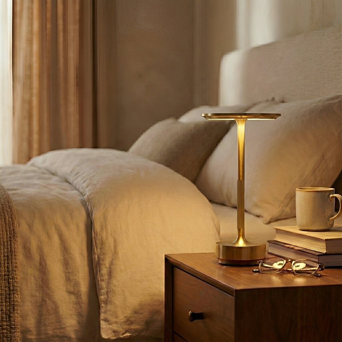 Dimmable Desk Lamp LED USB-C Rechargeable Aluminum 3 Light Modes Table Lamp Gold Silver Black Modern Workspace | Sansoti
