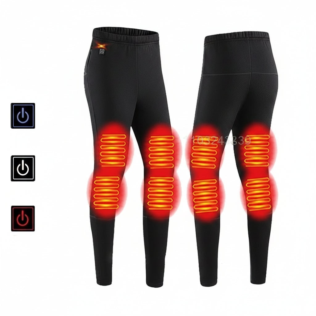 Beheizbares Thermounterwäsche-Set, per USB aufladbar, mit 3 Wärmestufen für Wintersport und Outdoor-Aktivitäten | Sansoti