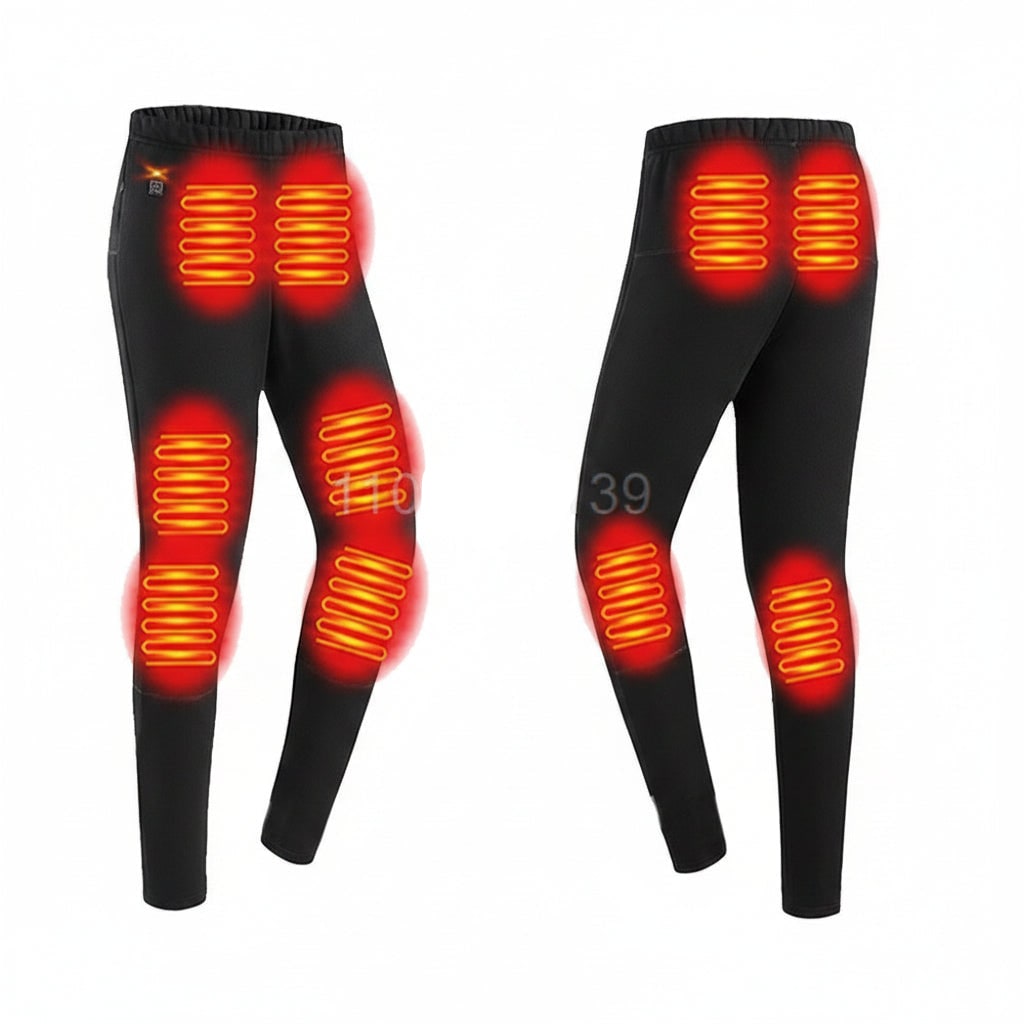 Beheizbares Thermounterwäsche-Set, per USB aufladbar, mit 3 Wärmestufen für Wintersport und Outdoor-Aktivitäten | Sansoti