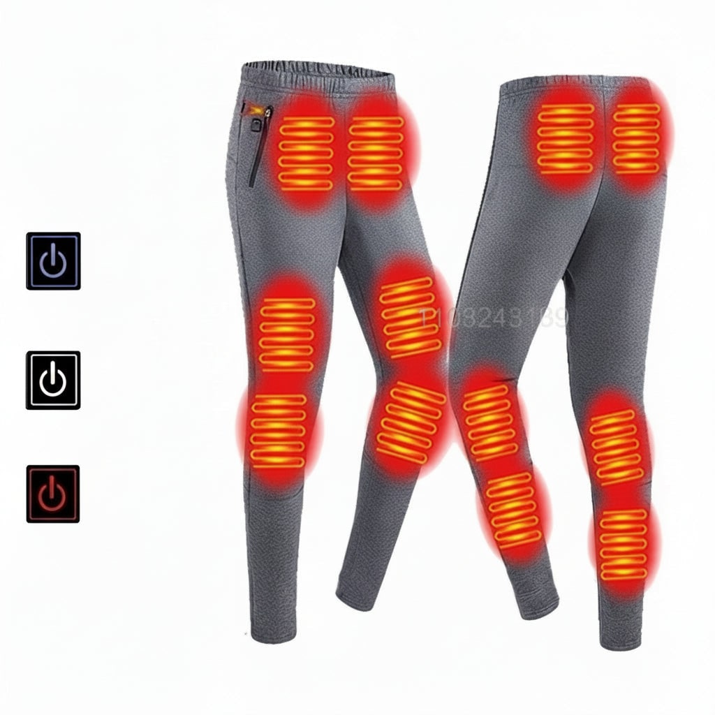 Beheizbares Thermounterwäsche-Set, per USB aufladbar, mit 3 Wärmestufen für Wintersport und Outdoor-Aktivitäten | Sansoti