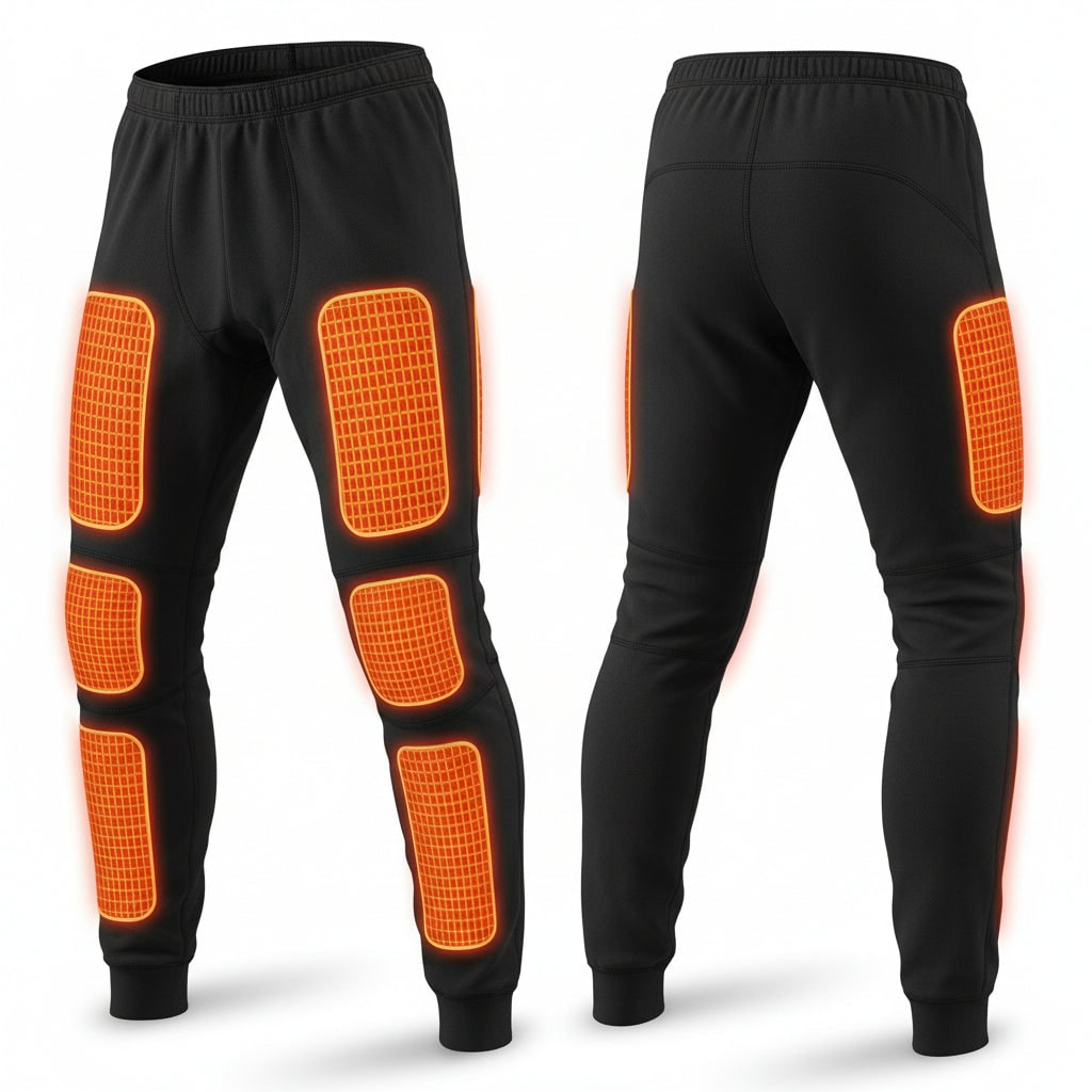 Beheizbares Thermounterwäsche-Set, per USB aufladbar, mit 3 Wärmestufen für Wintersport und Outdoor-Aktivitäten | Sansoti