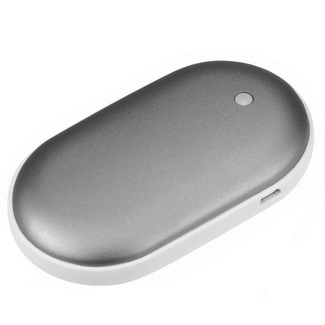 Oplaadbare Handwarmer met Powerbank 5200mAh Zilver Goud Roségoud Blauw Dubbele Verwarming 3 Temperatuurstanden USB-C Compact Zakformaat Outdoor Winter Cadeau | Sansoti