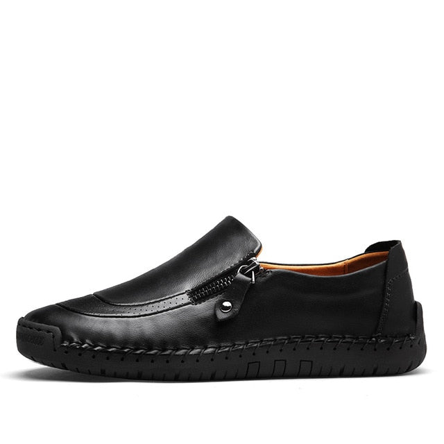 Mocassins en cuir, résistants à l’eau, confortables, décontractés, chaussures pour femme et homme, différentes tailles, noirs, à enfiler | Sansoti